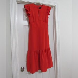 Maison Tara Flutter Sleeve Midi Dress